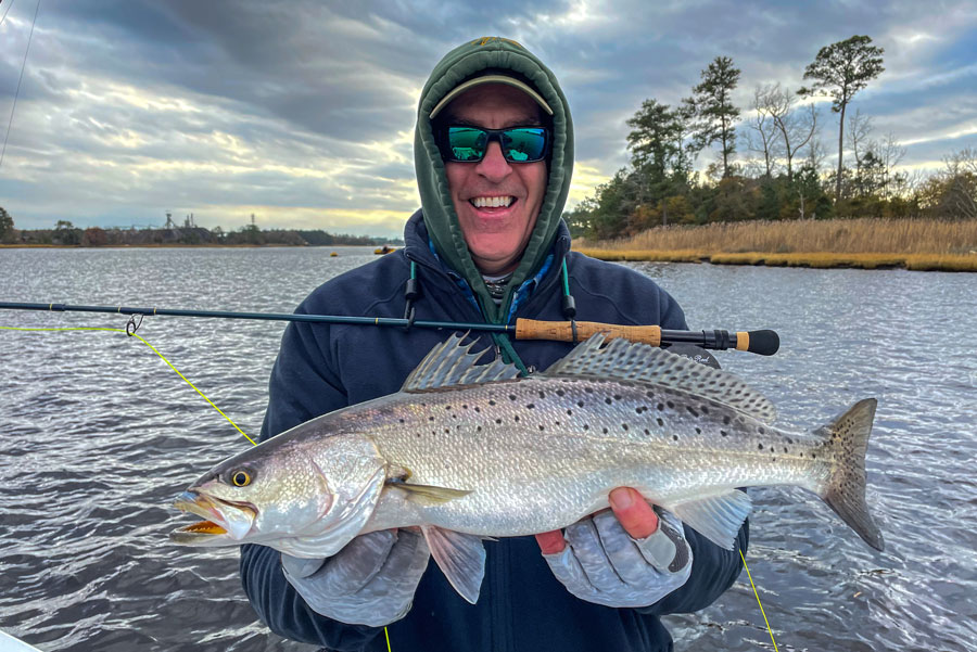 speckled trout on fly in tail fly fishing magazine - the only fly fishing magazine dedicated to fly fishing in saltwater